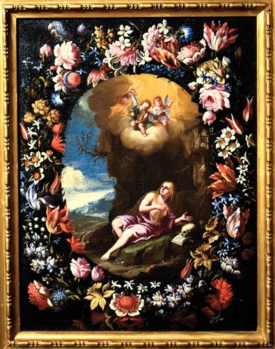 Maria Maddalena in una Ghirlanda di fiori